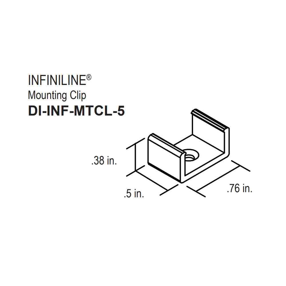 Mounting Clips For Infiniline Series, Pack of 5