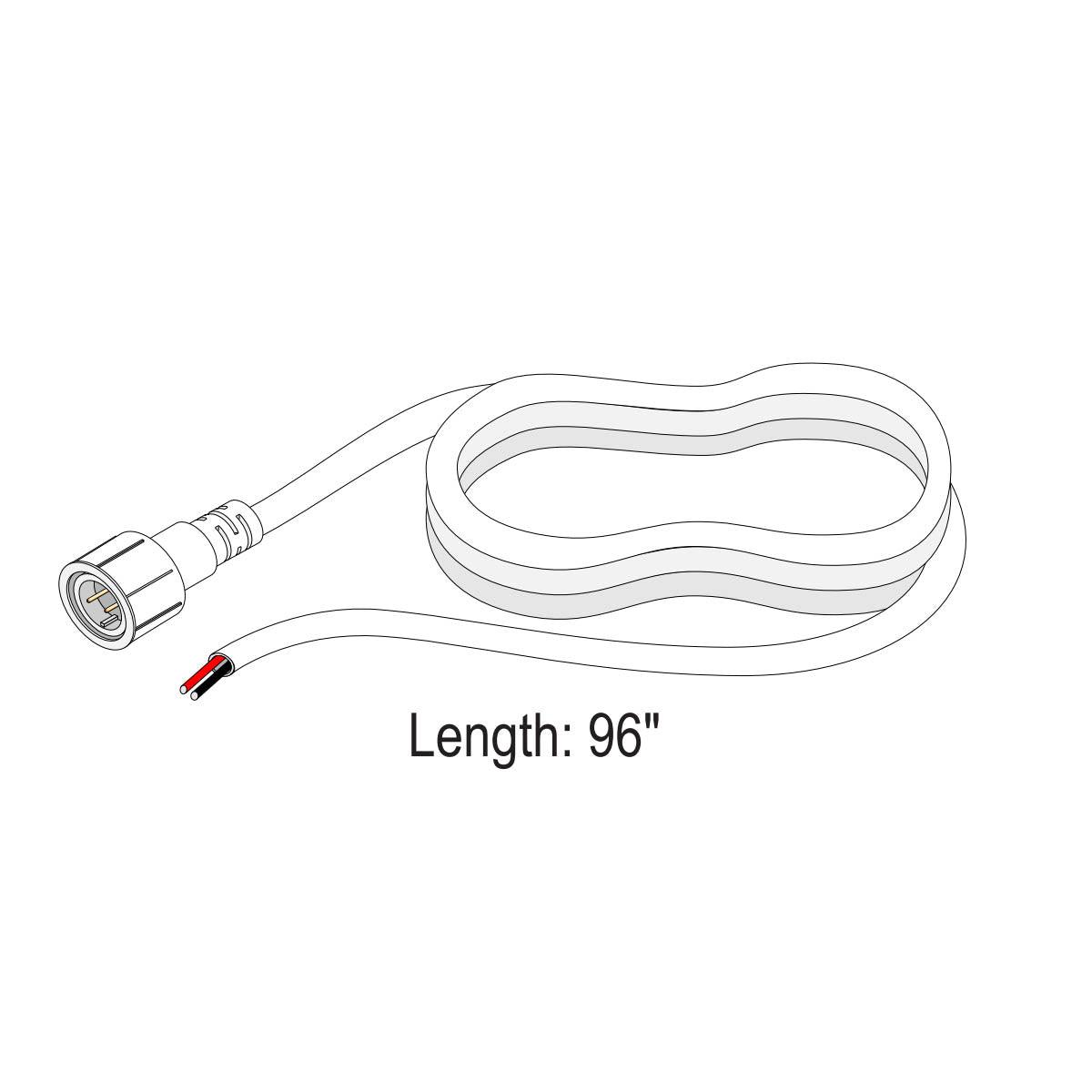 NEON BLAZE Male Connector with 96in. Lead