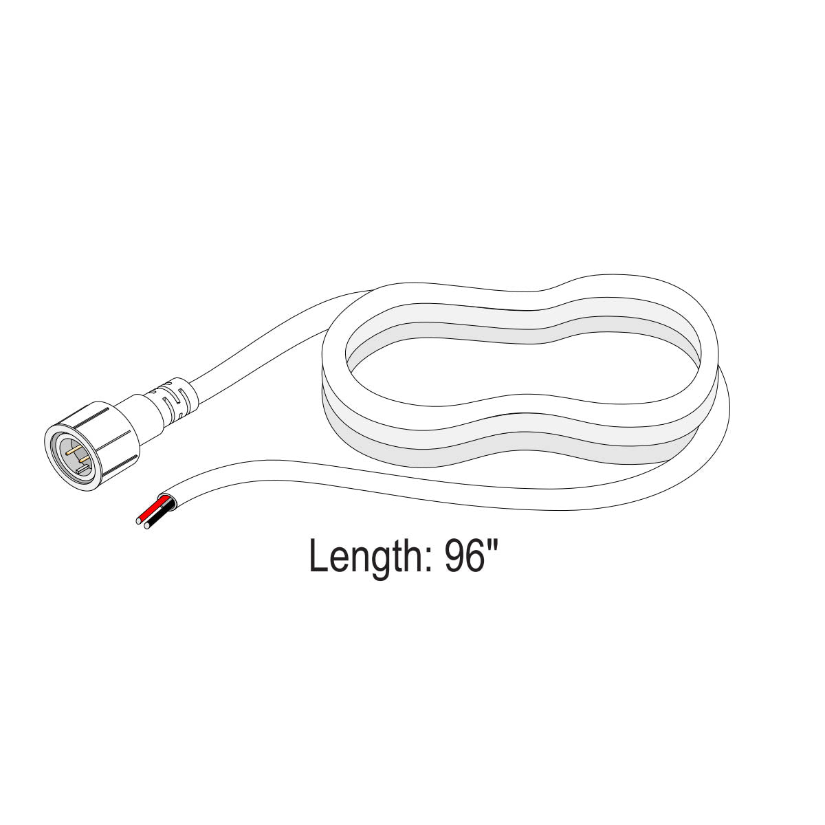 NEON BLAZE Male Connector with 96in. Lead - Bees Lighting