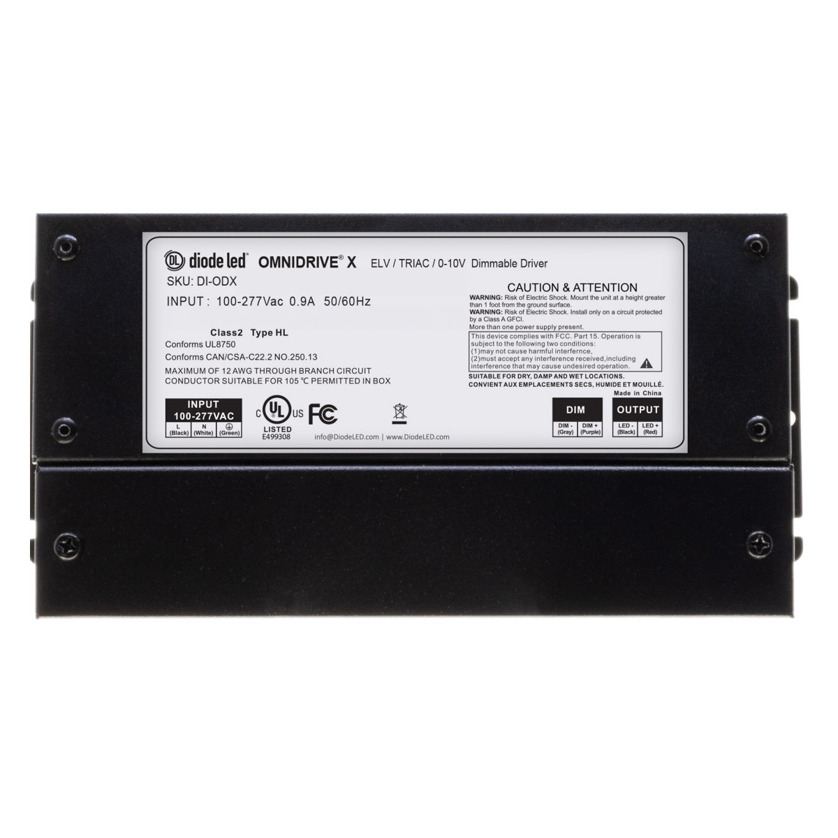 OMNIDRIVE X Dimmable Driver, 24VDC, ELV, Triac, and 0-10V Dimming - Bees Lighting