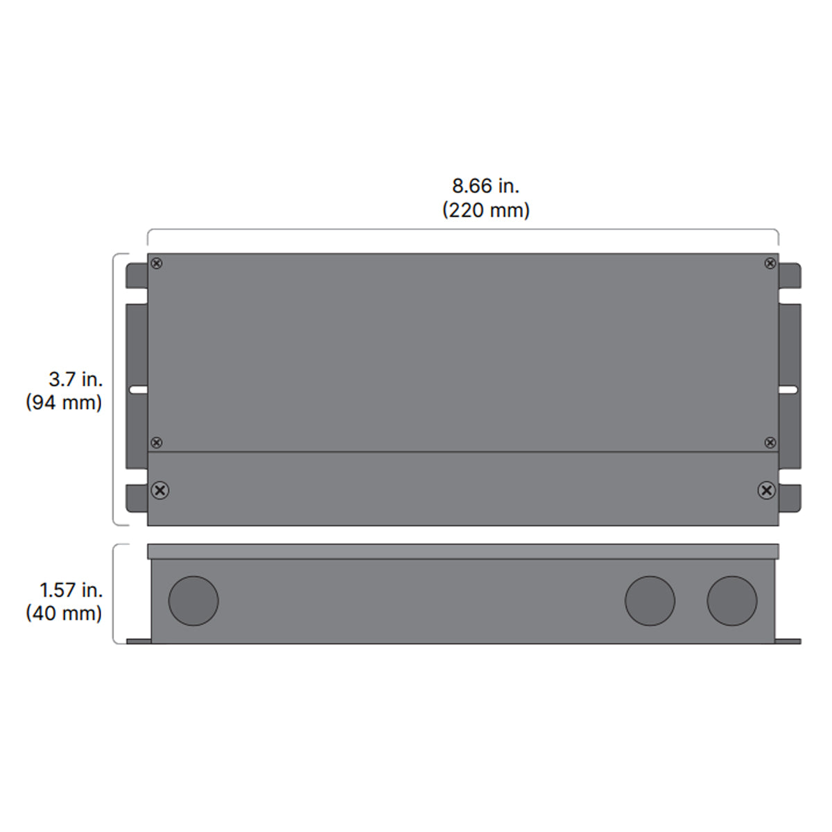 OMNIDRIVE X 96 Watts, 24VDC LED Driver, ELV, Triac and 0-10V Dimming, 120-277V - Bees Lighting
