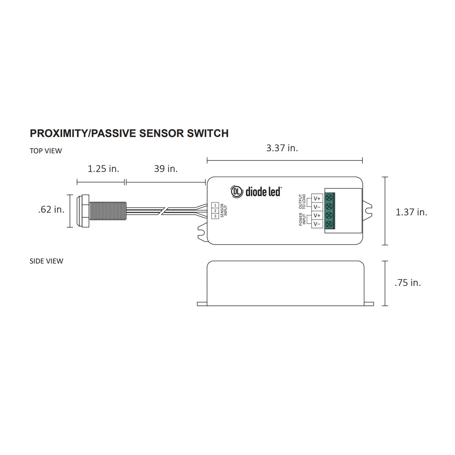 Passive Sensor Switch for 12-24V DC LED Tape lights and fixtures - Bees Lighting