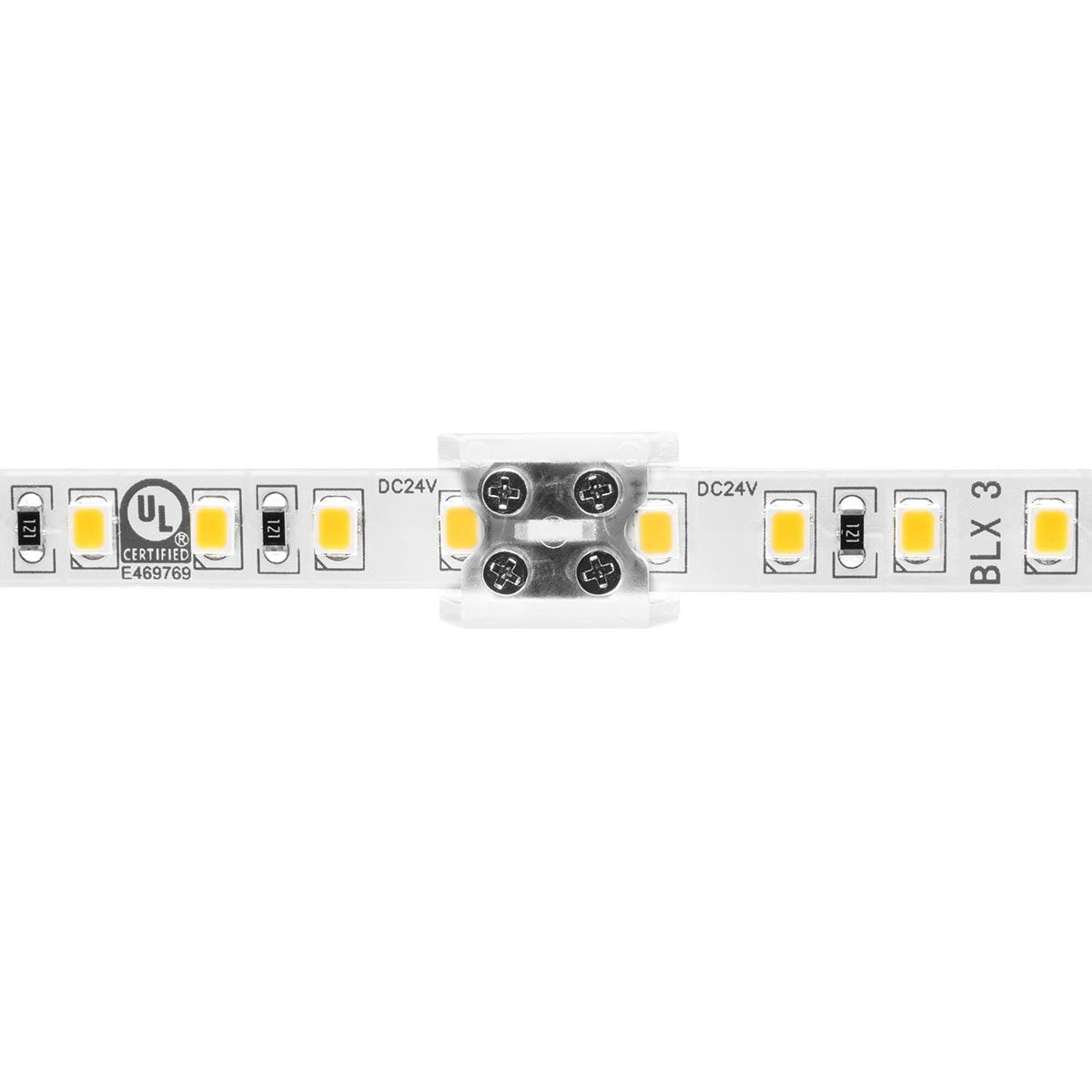 8mm Tape to Tape Terminal Block Connector, White Finish - Bees Lighting