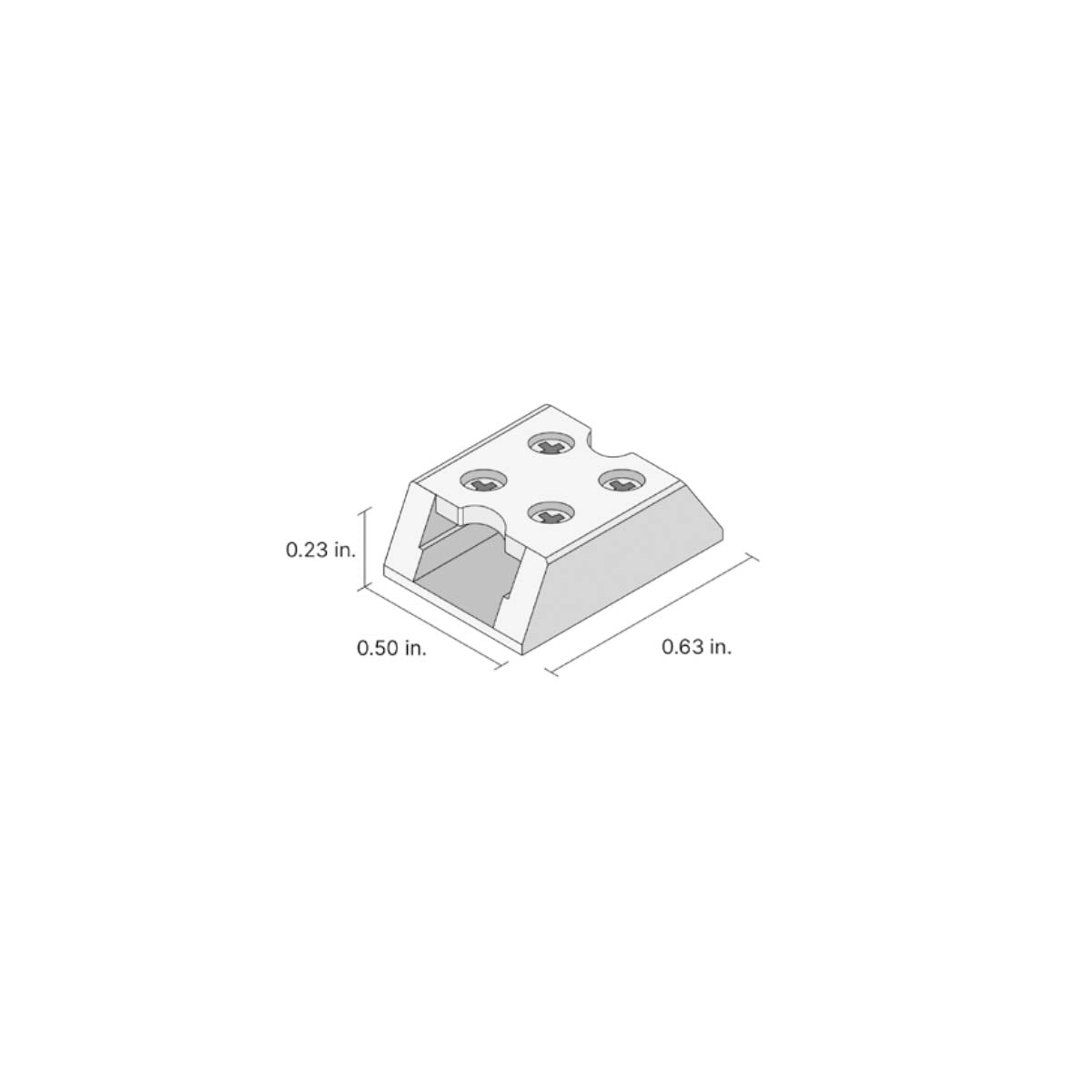 8mm Tape to Tape Terminal Block Connector, White Finish - Bees Lighting
