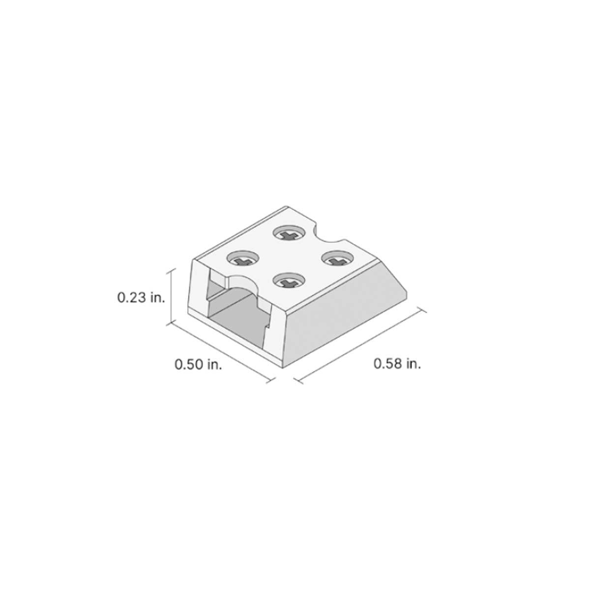 8mm Tape to Wire Terminal Block Connector, White Finish - Bees Lighting