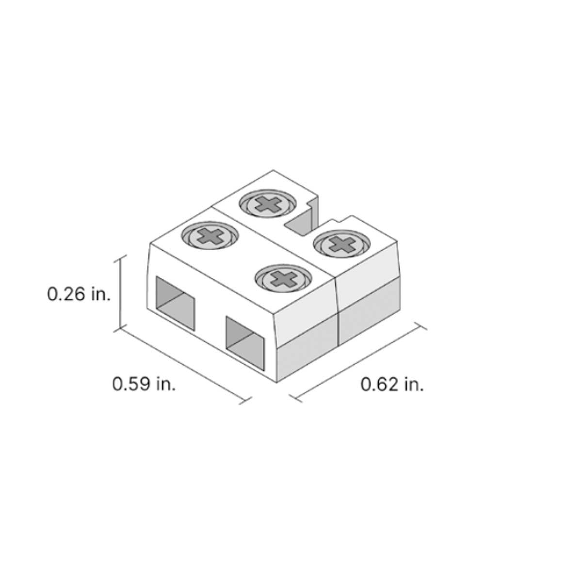 12mm Tape to Wire Terminal Block Connector for Valent X Strip Lights - Bees Lighting