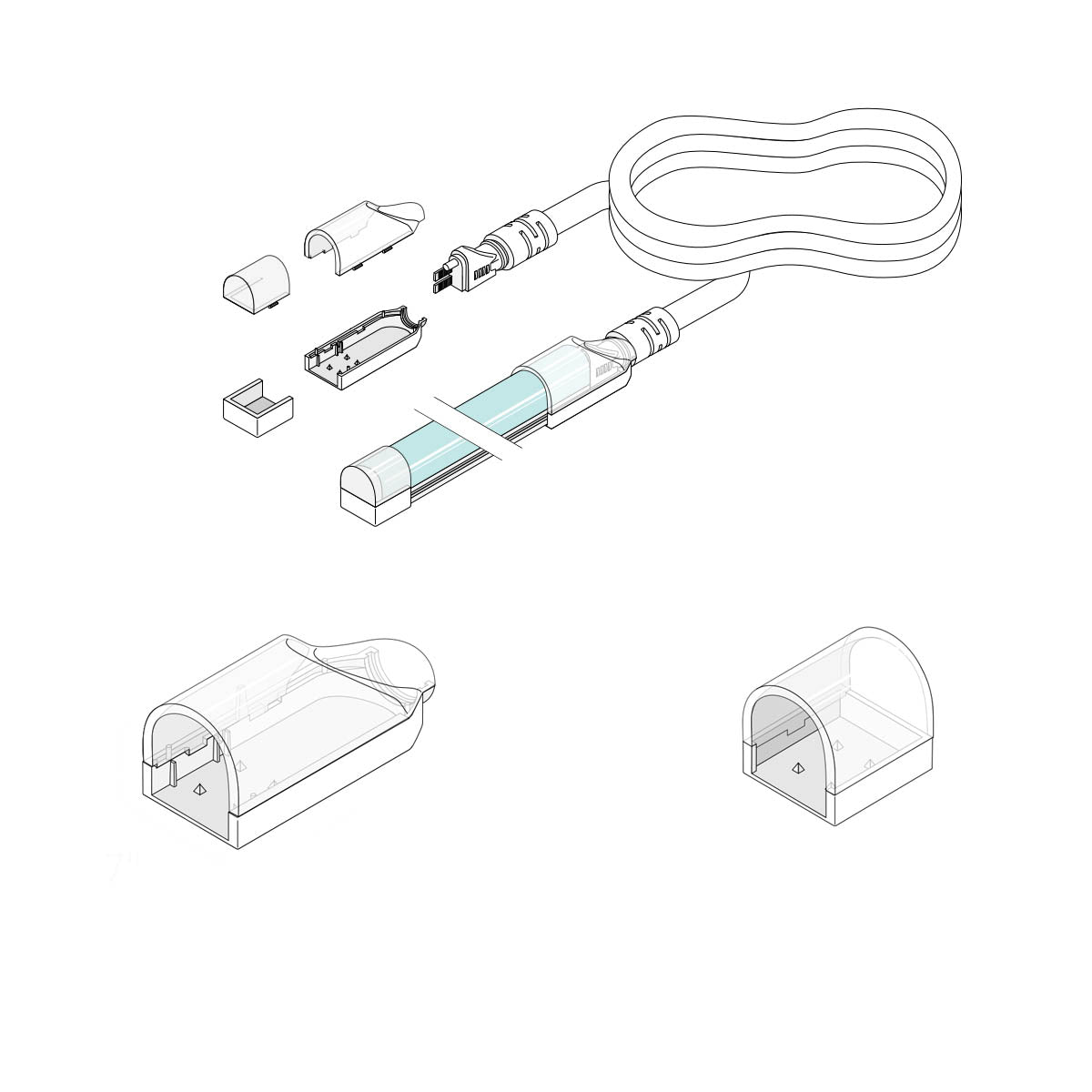 Diode LED NEON BLAZE Connector Accessories - Bees Lighting