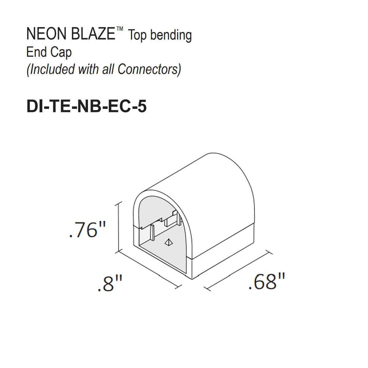 NEON BLAZE Top Bending End cap, Pack of 5 - Bees Lighting