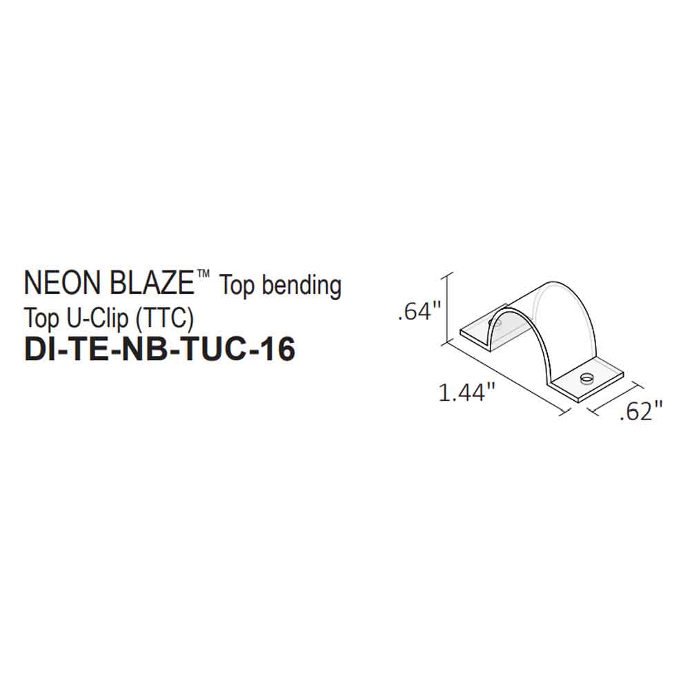 NEON BLAZE Top Bending Top U-clip, Pack of 16