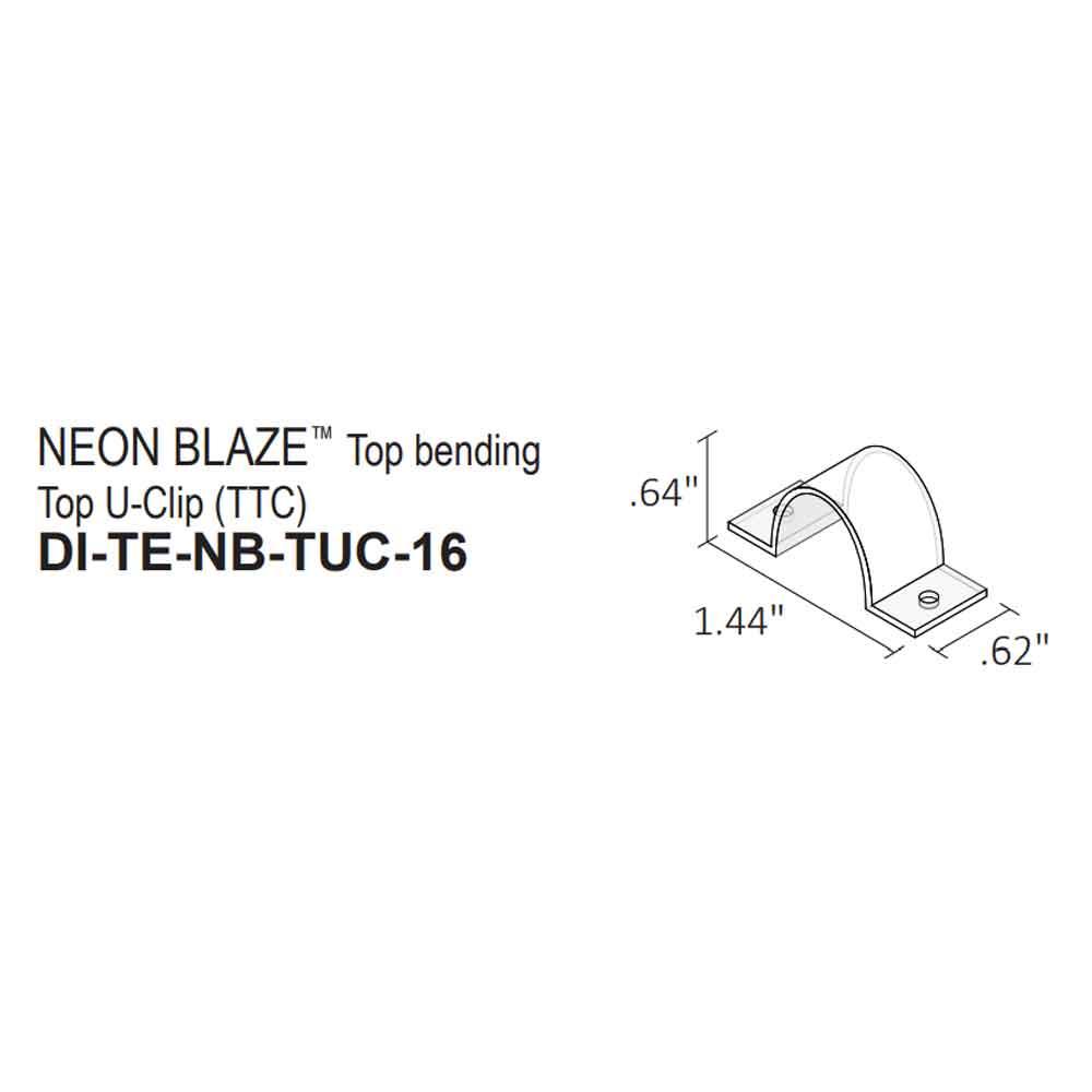 NEON BLAZE Top Bending Top U-clip, Pack of 16 - Bees Lighting