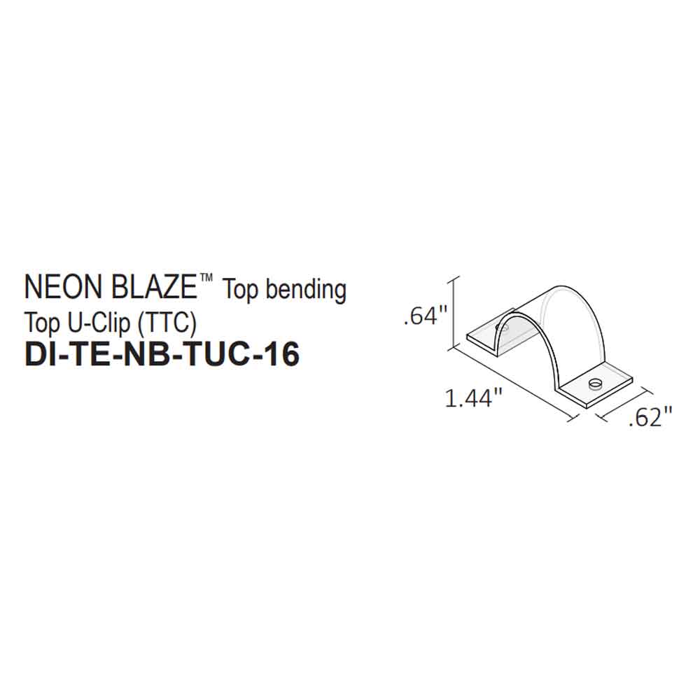 NEON BLAZE Top Bending Top U-clip, Pack of 16 - Bees Lighting