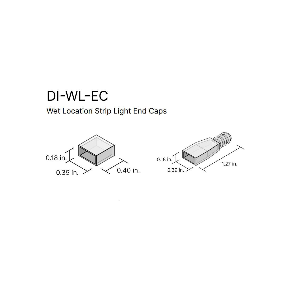 End Cap Set for Blaze Wet Location Strip Lights, 5-Pack (5 open and 5 closed) - Bees Lighting