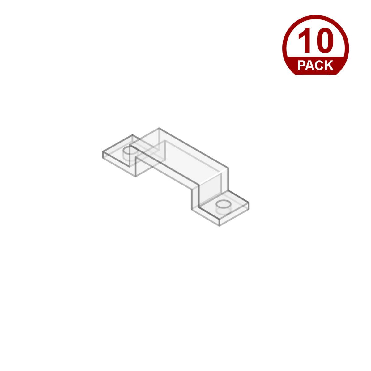 Silicone Mounting Clips for Valent X Wet Location Strip Lights, Pack of 10 Clips & 20 Screws - Bees Lighting