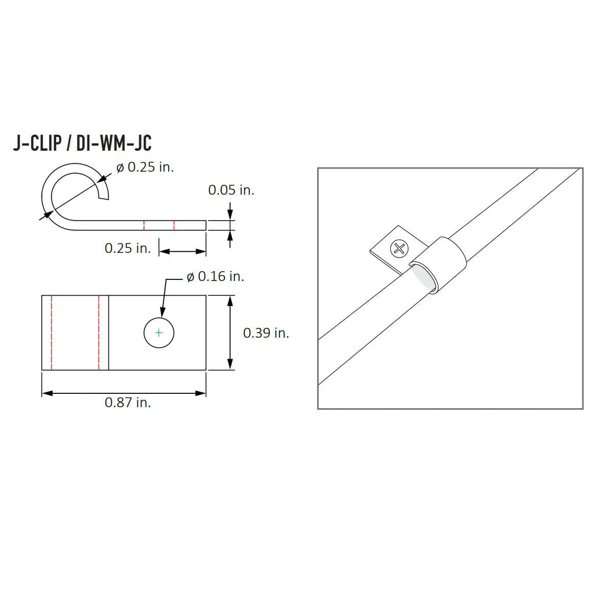 J-Clips with 20 Screws, Wire Management for LED Strip Lights, Pack of 10 - Bees Lighting
