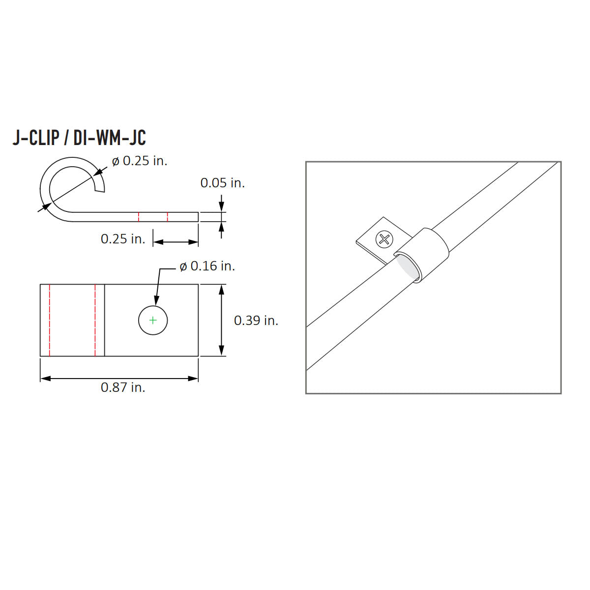 J-Clips with 20 Screws, Wire Management for LED Strip Lights, Pack of 10 - Bees Lighting