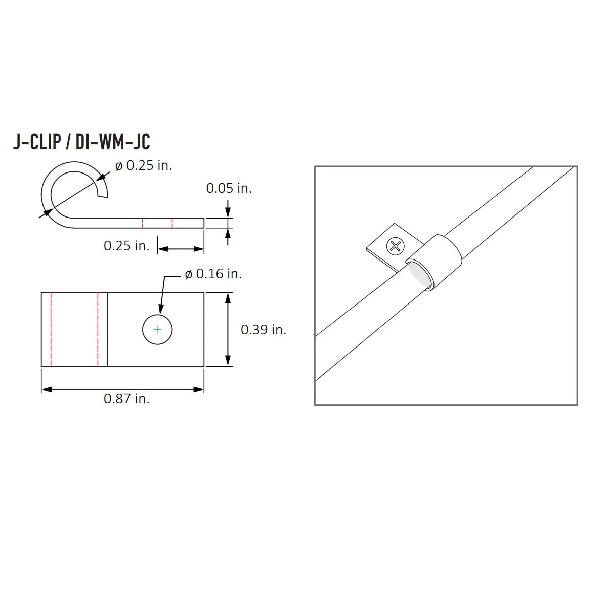 J-Clips with 20 Screws, Wire Management for LED Strip Lights, Pack of 10 - Bees Lighting