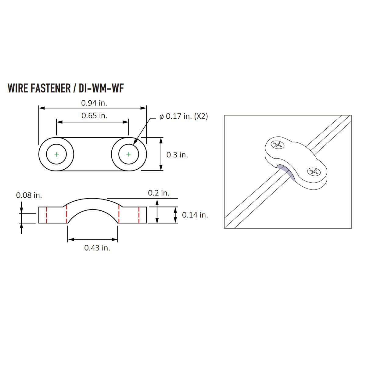 Wire Fastener, Pack of 10 with 20 Screws - Bees Lighting