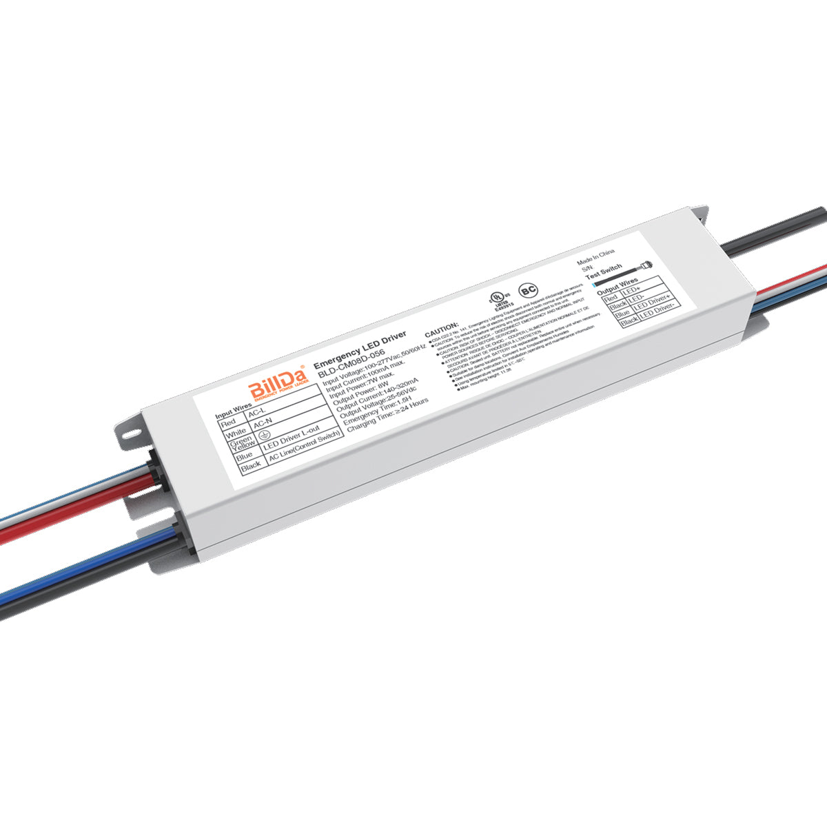 Emergency LED Driver, 8 Watts, Low Voltage Output - Bees Lighting
