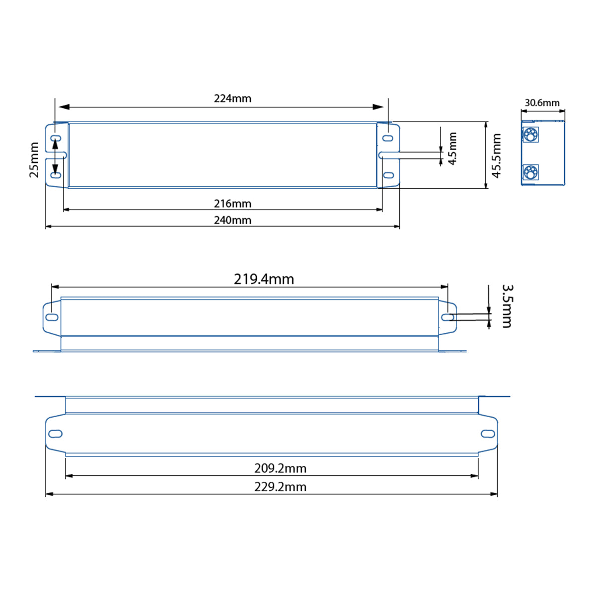 Emergency LED Driver, 8 Watts, Low Voltage Output - Bees Lighting