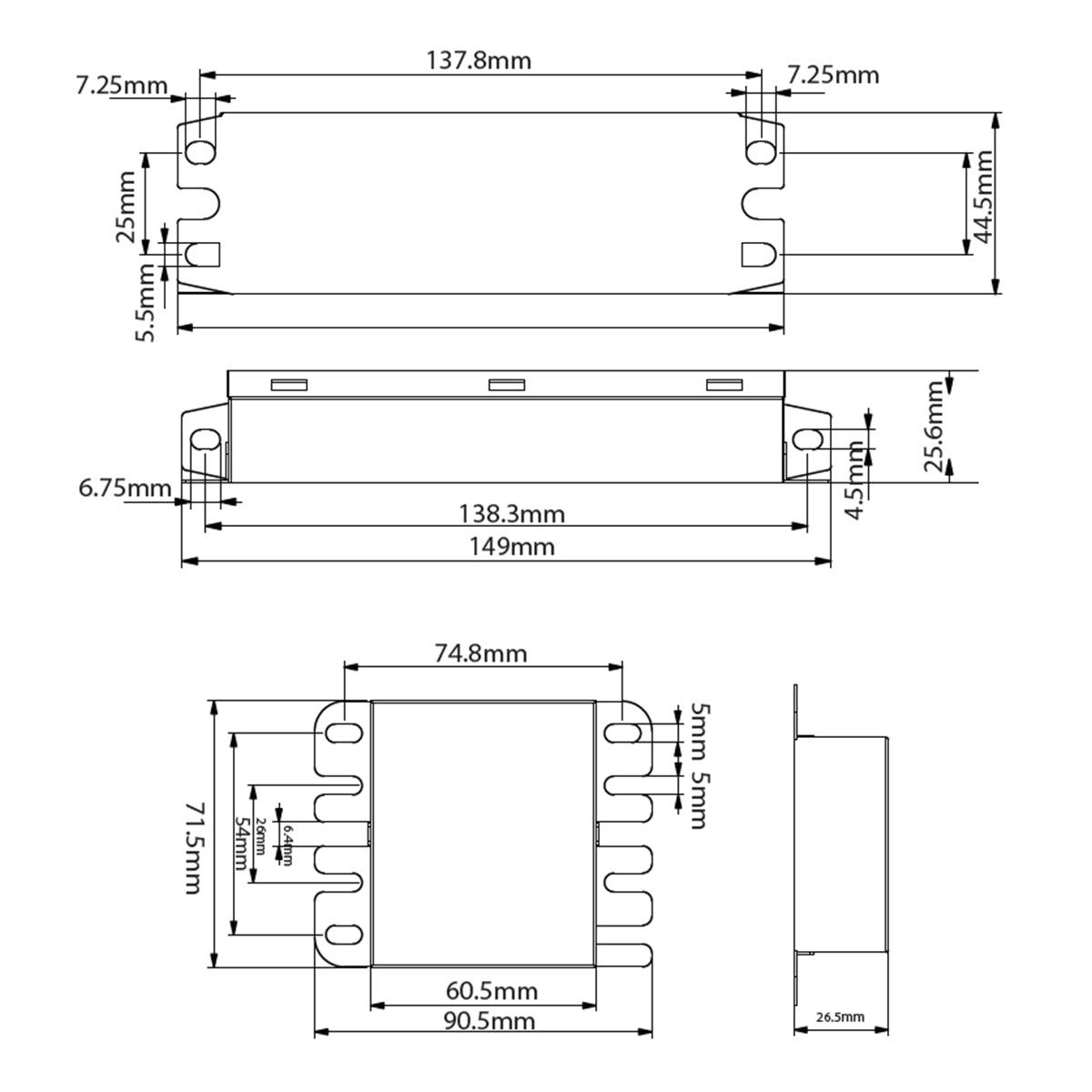 Emergency LED Driver Battery Kit, 8 Watts, 25-56V DC Output, 100-277VAC - Bees Lighting