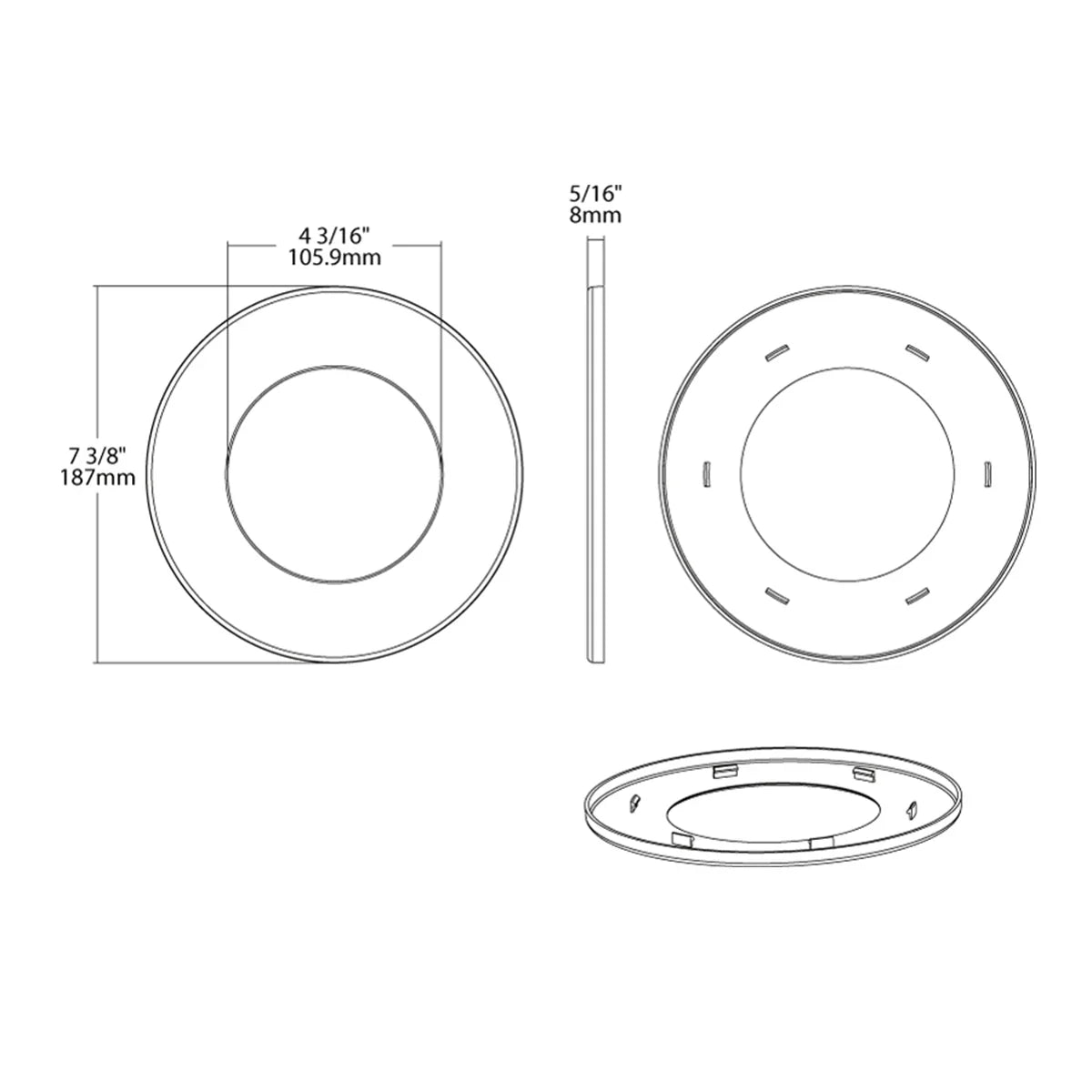 Goof Ring 4"-6" for Commercial Downlights - Bees Lighting