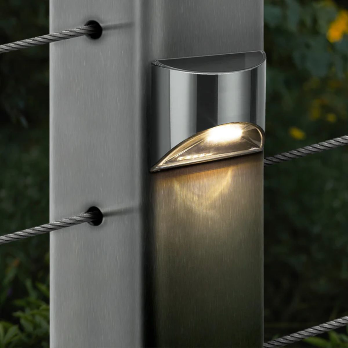 Solar LED Outdoor Wall Scocne 2700K Stainless Steel finish (Pack Of 2)