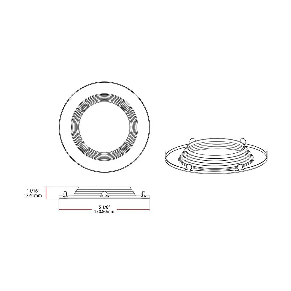 4" Round Trim Smooth Bronze Finish - Bees Lighting