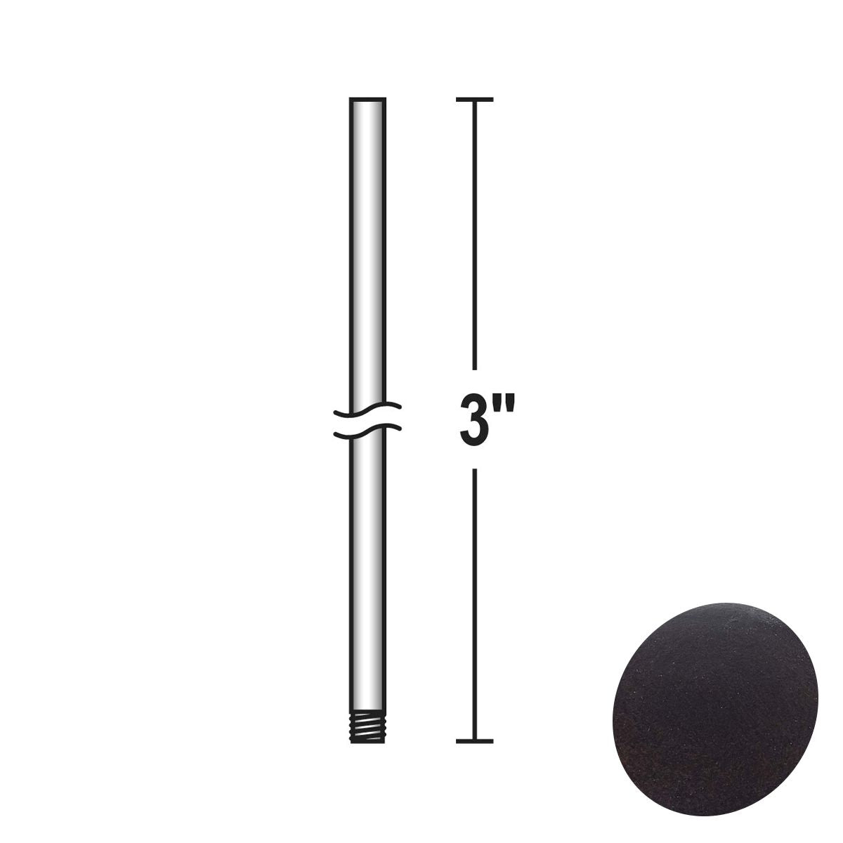 Minka Aire 3" Downrod Kocoa Finish - Bees Lighting