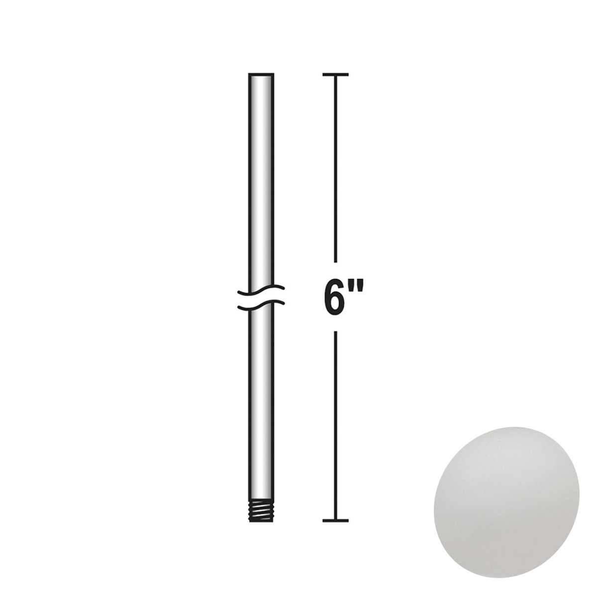 Minka Aire 6" Downrod Flat White Finish - Bees Lighting
