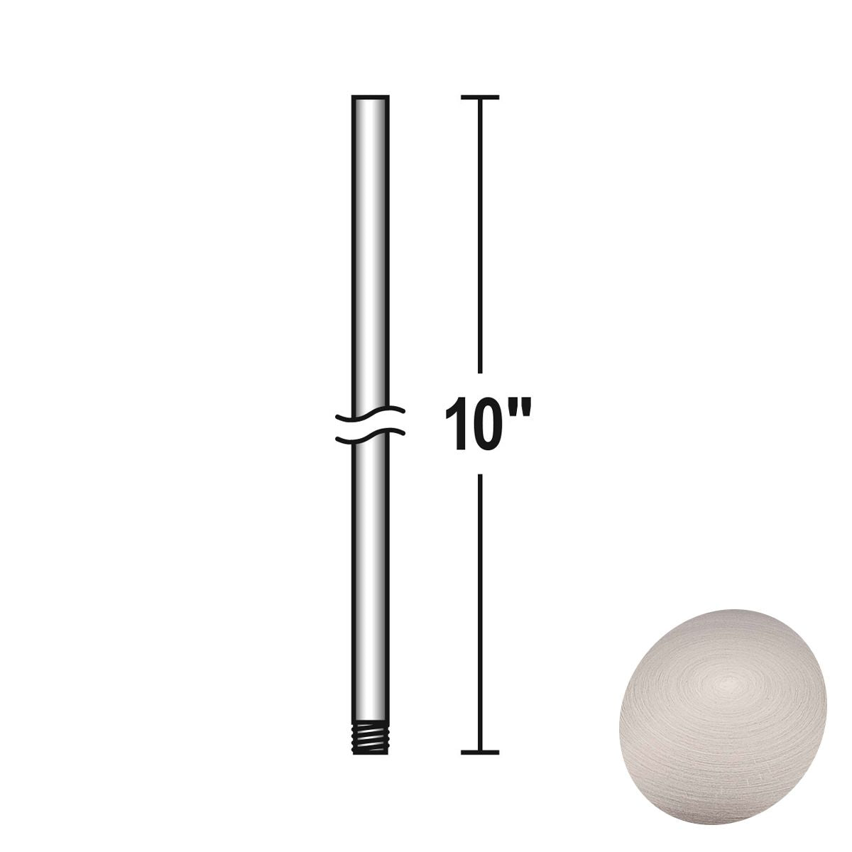 Minka Aire 10" Downrod Brushed Nickel Wet Finish - Bees Lighting
