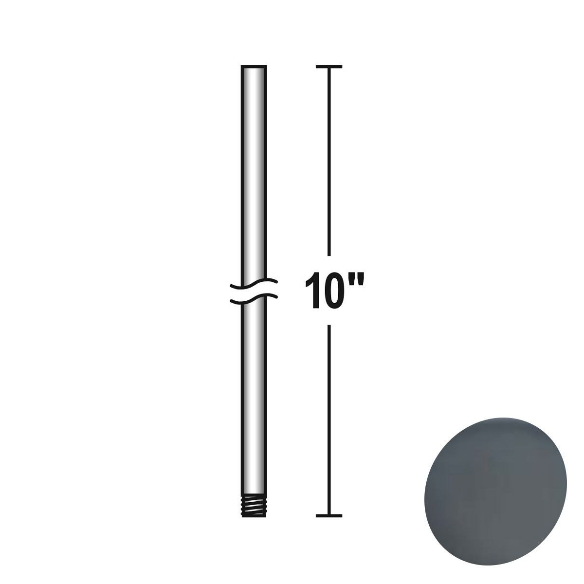 Minka Aire 10" Downrod Black Coal Finish - Bees Lighting