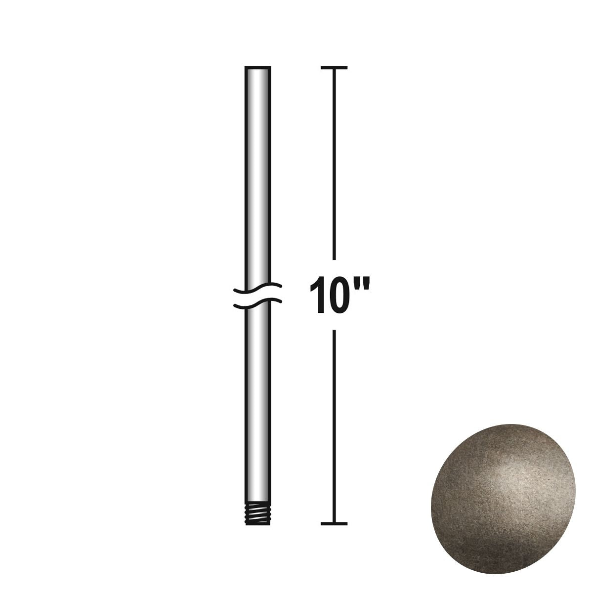 Minka Aire 10" Downrod Heirloom Bronze Finish - Bees Lighting