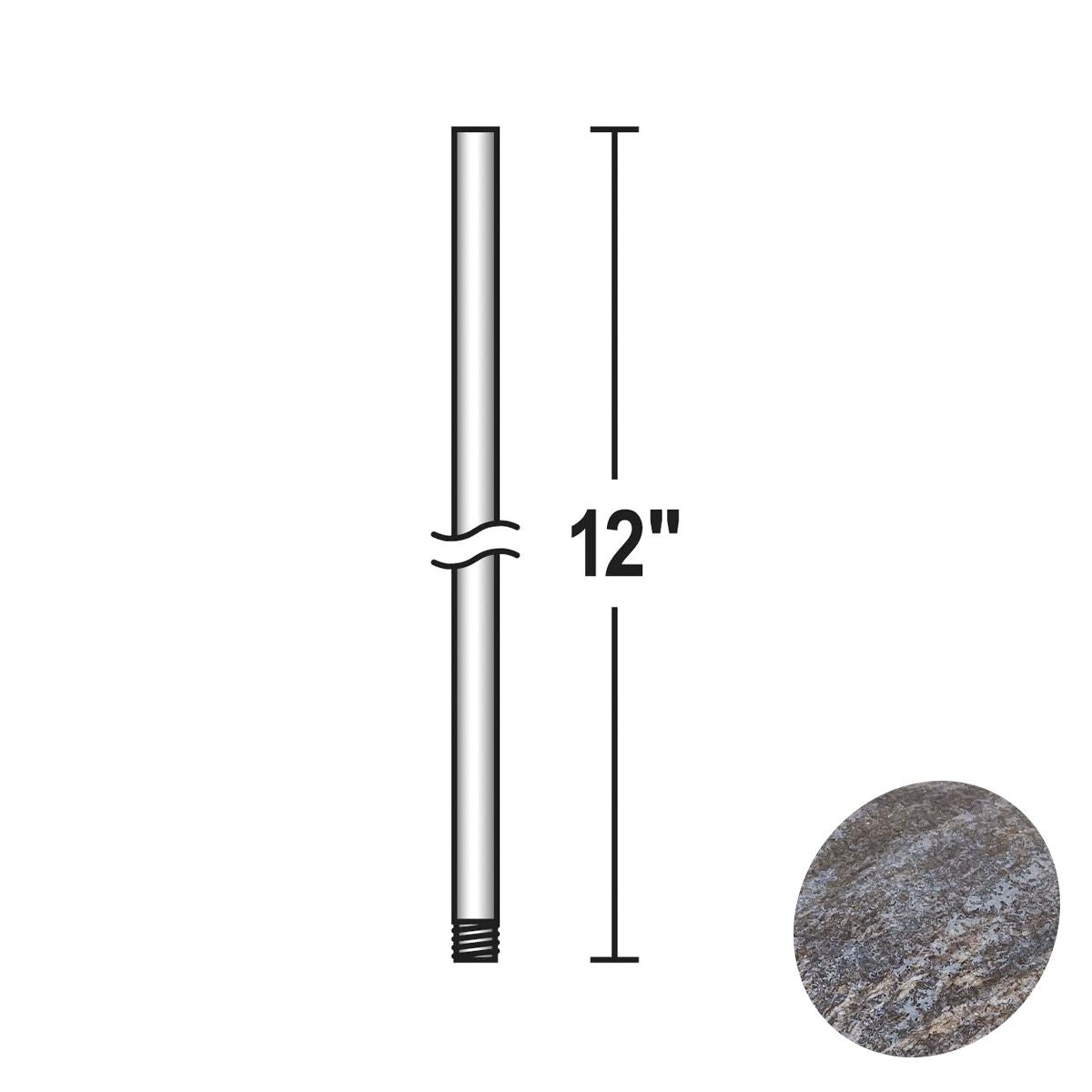 Minka Aire 12" Downrod Driftwood Finish - Bees Lighting