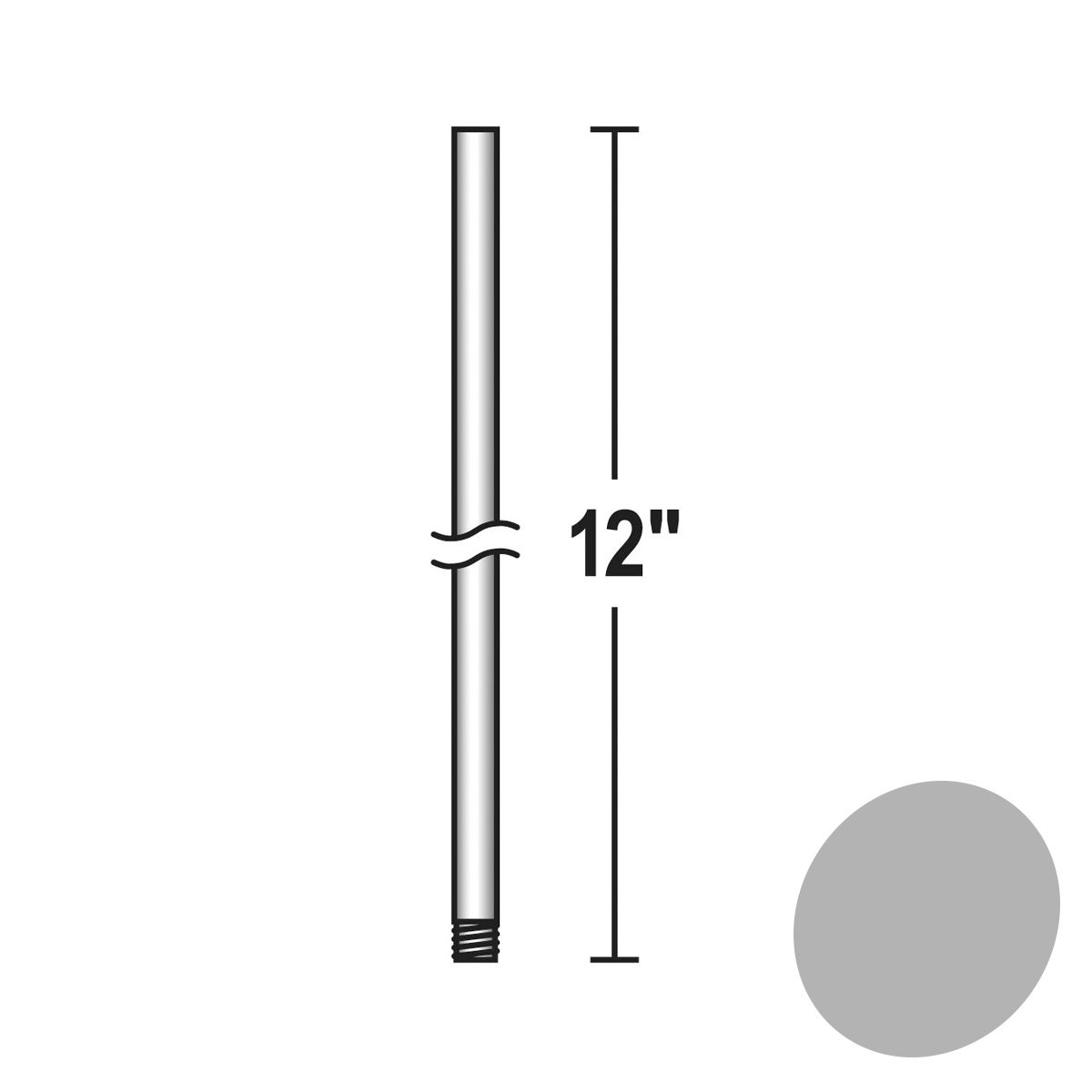 Minka Aire - DR5 12" Downrod Grey Finish | Bees Lighting