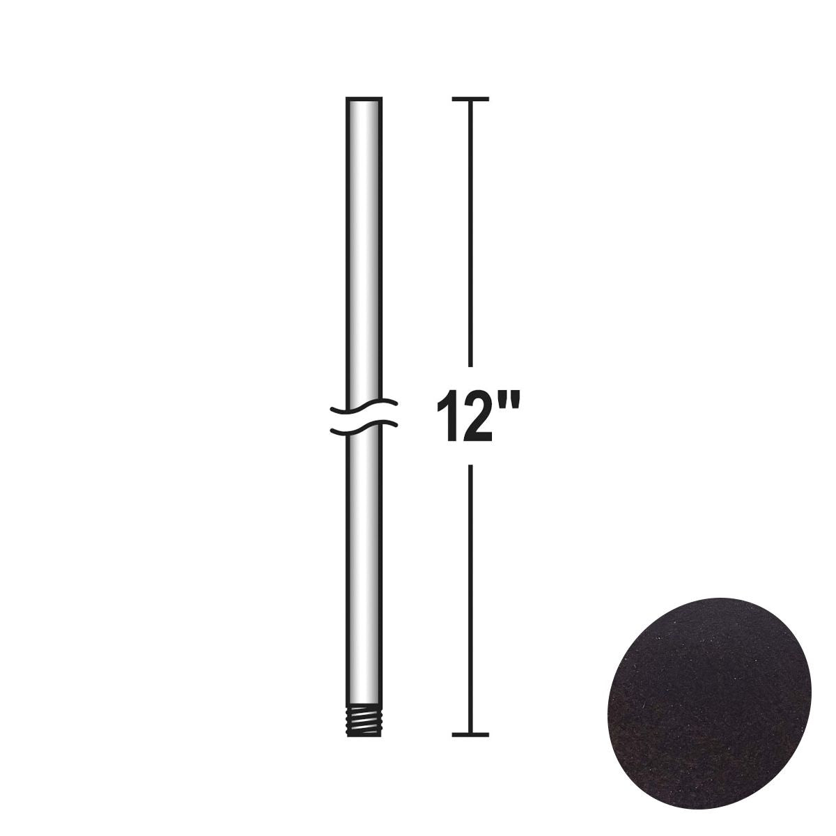 Minka Aire 12" Downrod Kocoa Finish - Bees Lighting