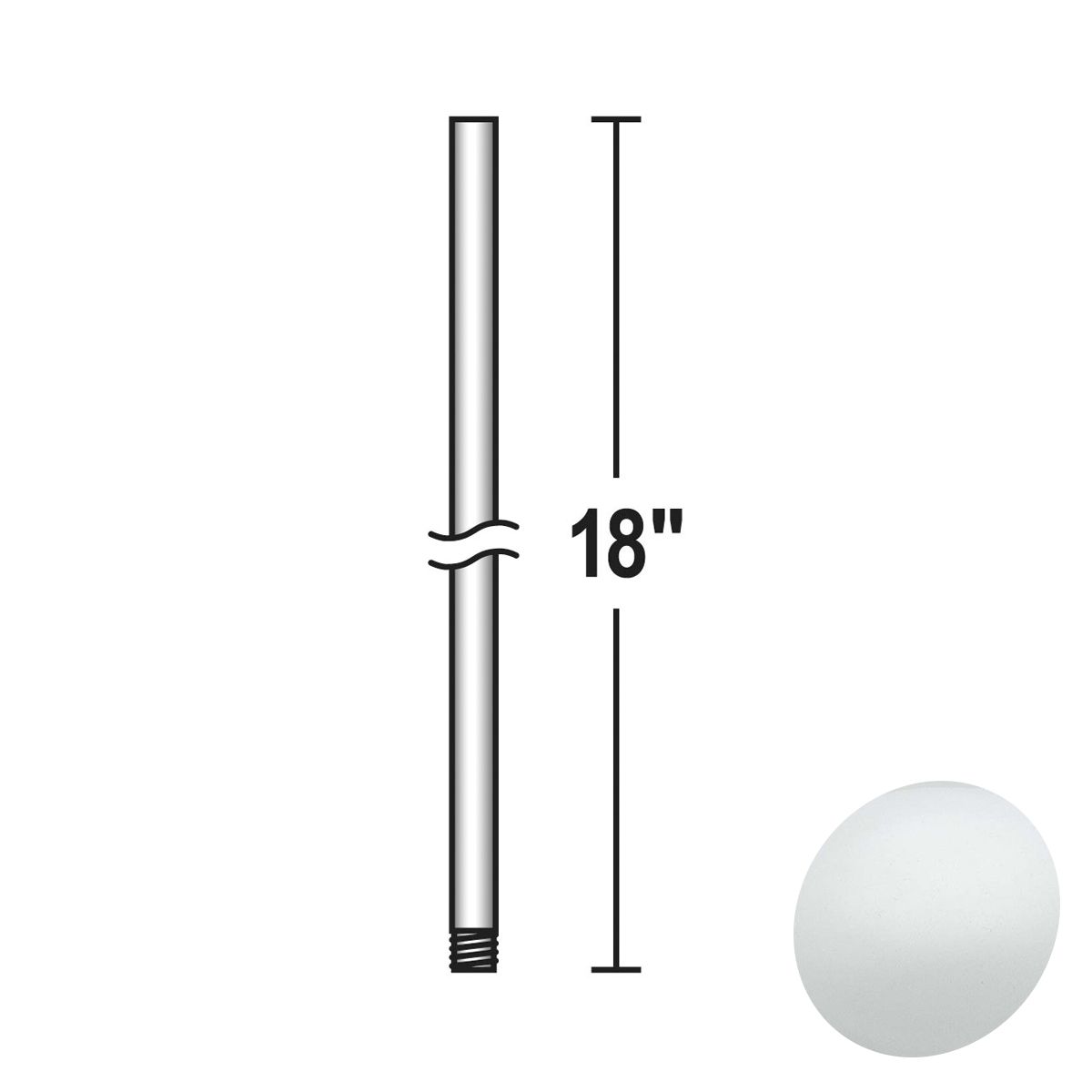 Minka Aire 18" Downrod White Finish - Bees Lighting