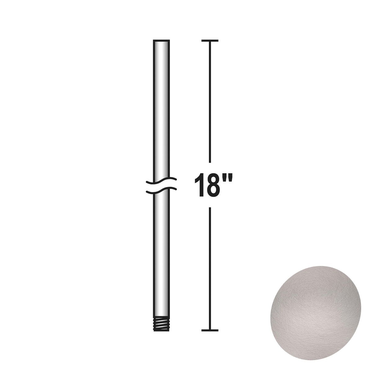 Minka Aire 18" Downrod Brushed Nickel Finish - Bees Lighting