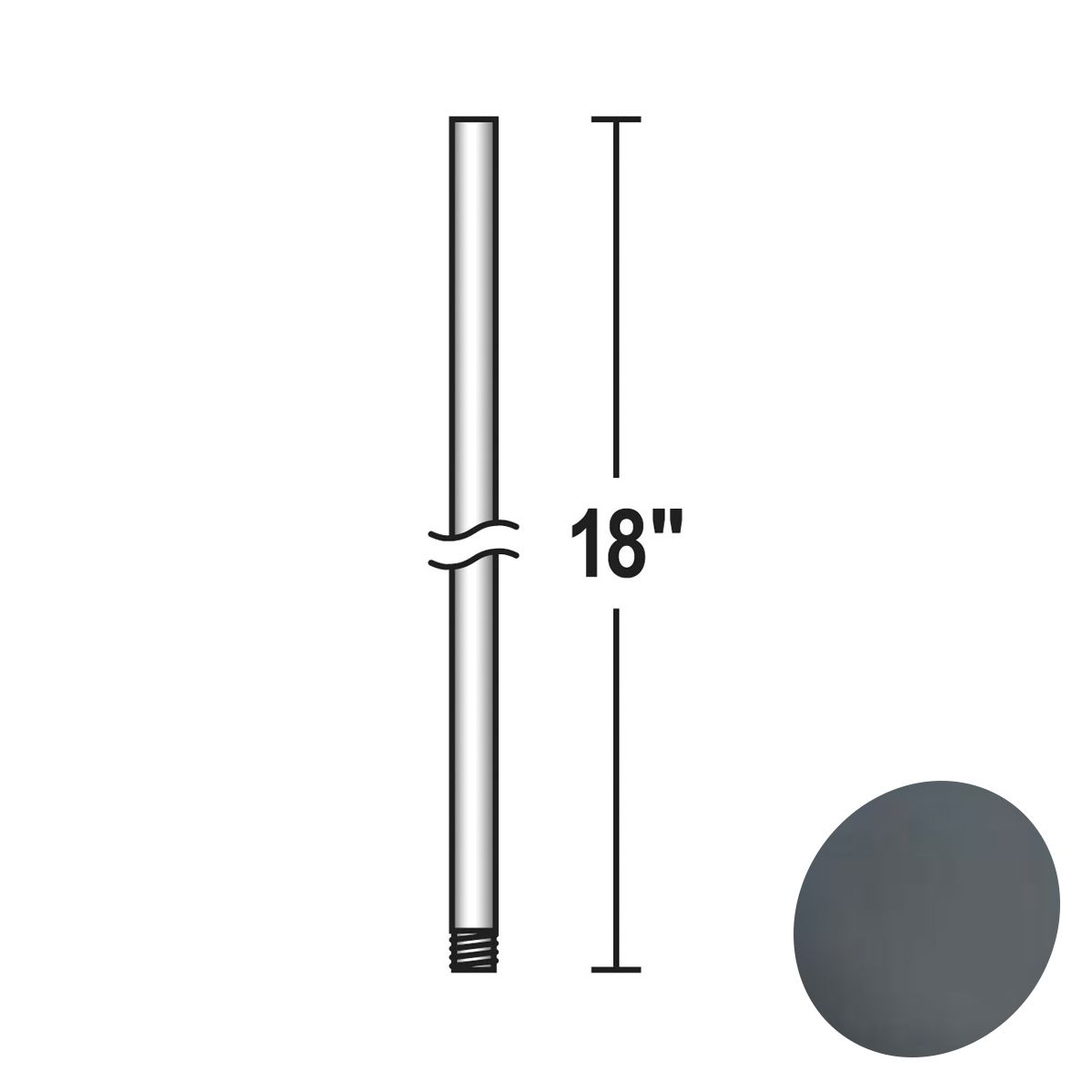 Minka Aire 18" Downrod Black Coal Finish - Bees Lighting