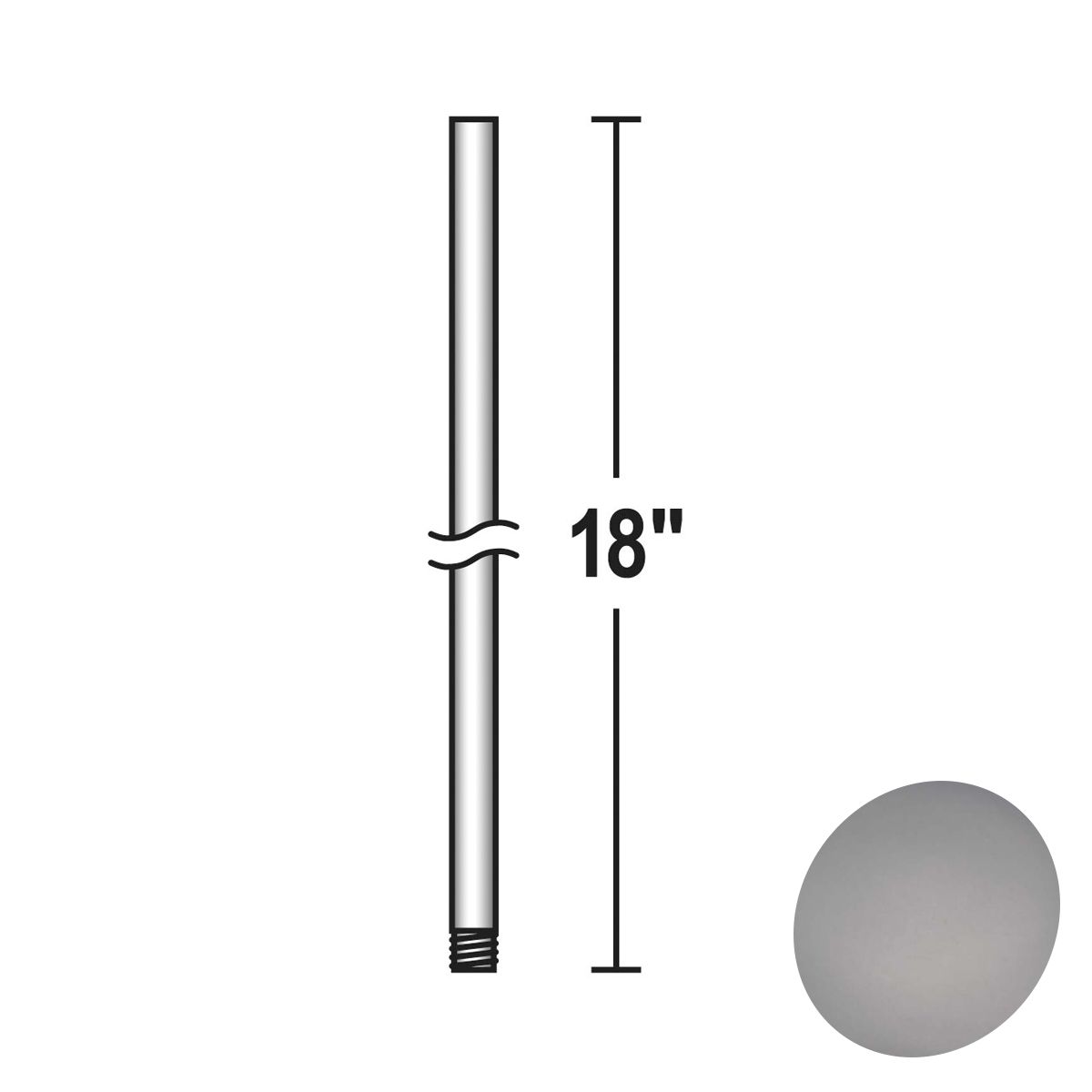 Minka Aire 18" Downrod Gun Metal Finish - Bees Lighting