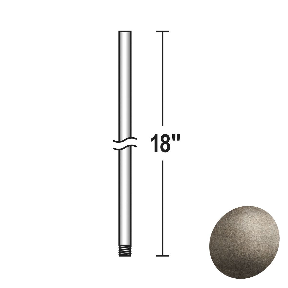 Minka Aire 18" Downrod Heirloom Bronze Finish - Bees Lighting