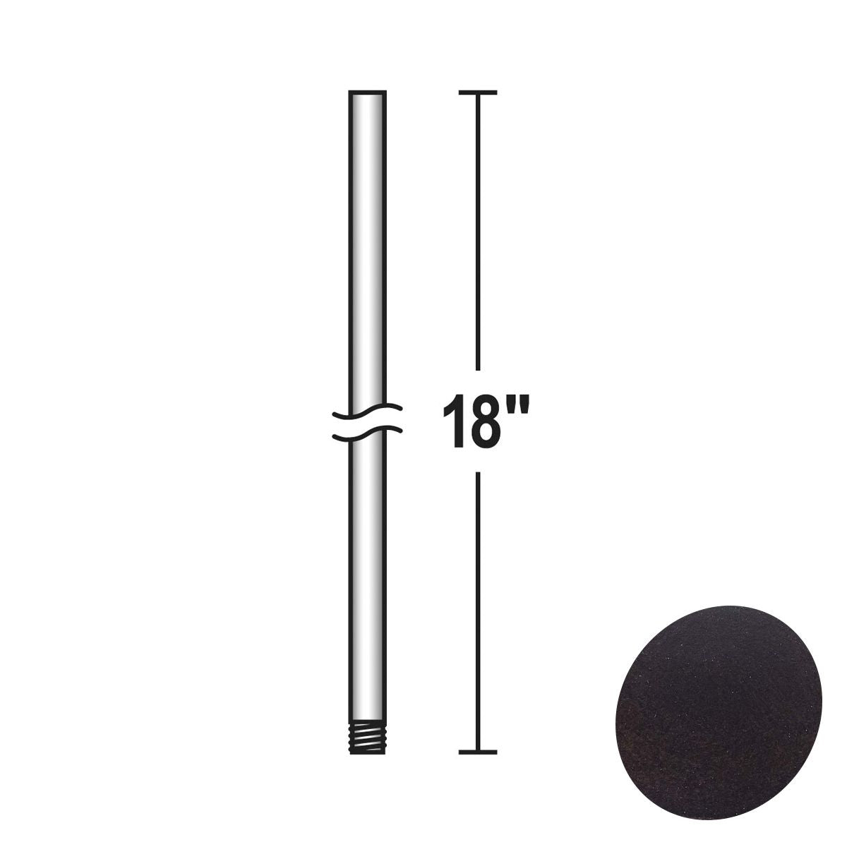Minka Aire 18" Downrod Kocoa Finish - Bees Lighting