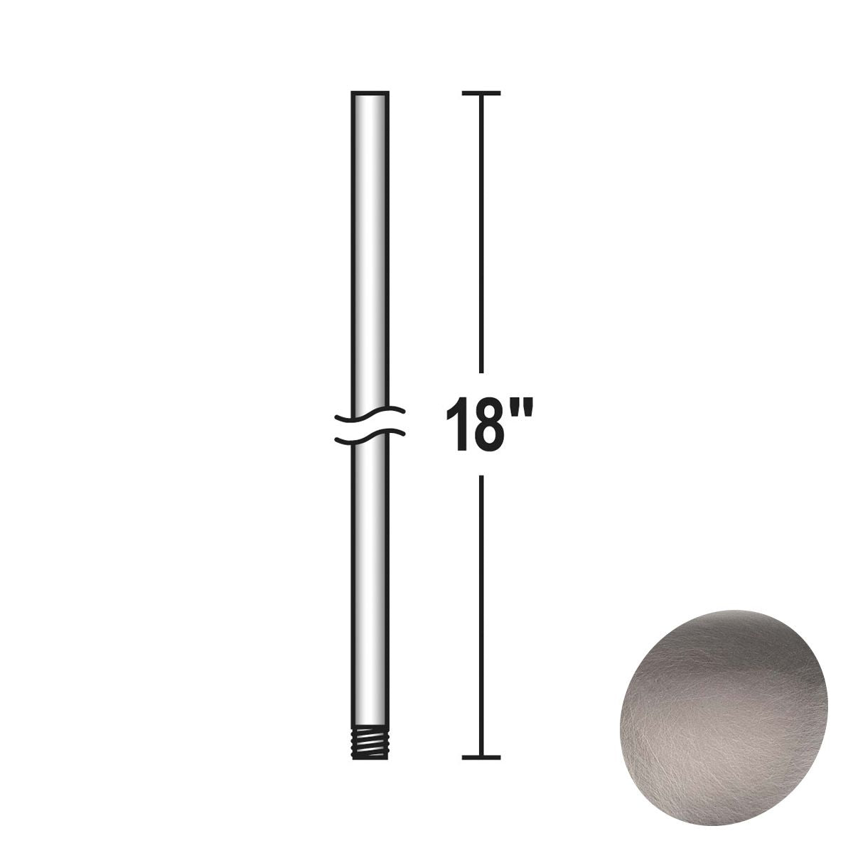 Minka Aire 18" Downrod Pewter Finish - Bees Lighting