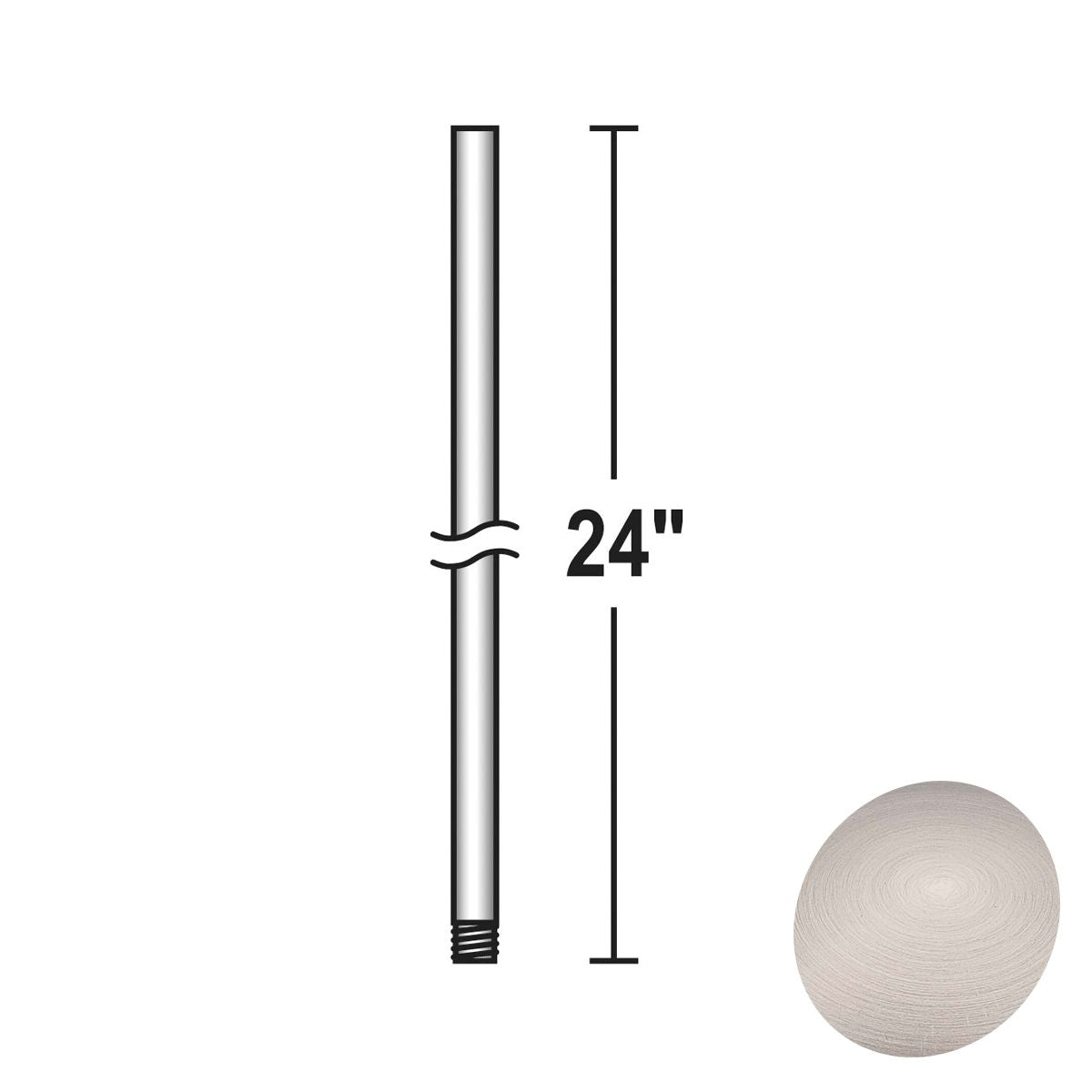 Minka Aire 24" Downrod Brushed Nickel Wet Finish - Bees Lighting