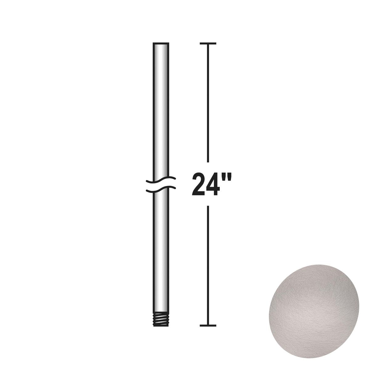 Minka Aire 24" Downrod Brushed Nickel Finish - Bees Lighting