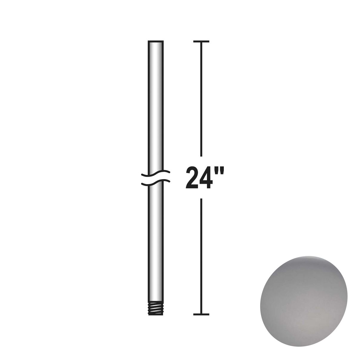 Minka Aire 24" Downrod Gun Metal Finish - Bees Lighting