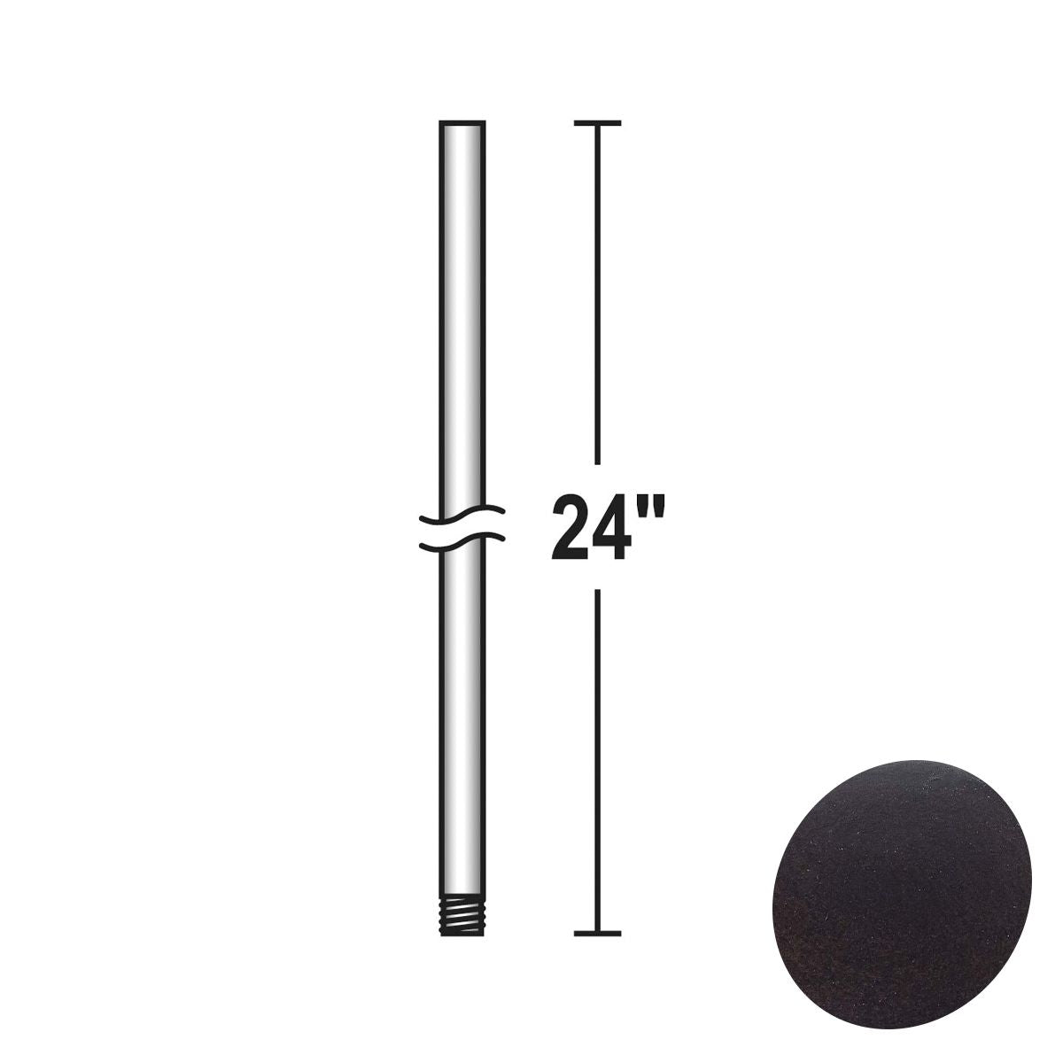 24 In. Ceiling Fan Downrod Kocoa Finish - Bees Lighting