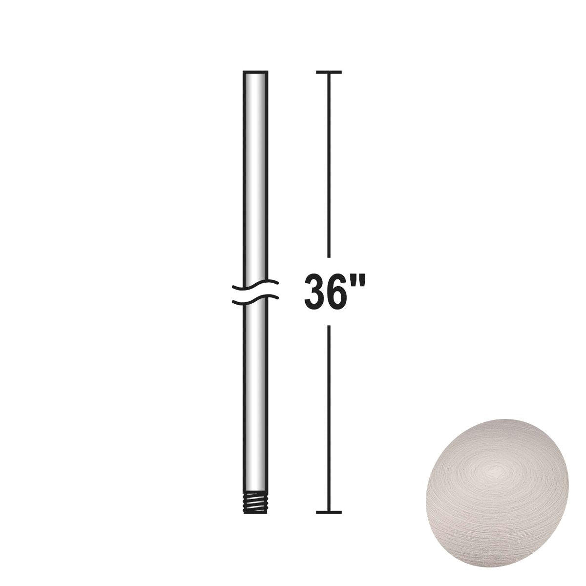 Minka Aire 36" Downrod Brushed Nickel Wet Finish - Bees Lighting