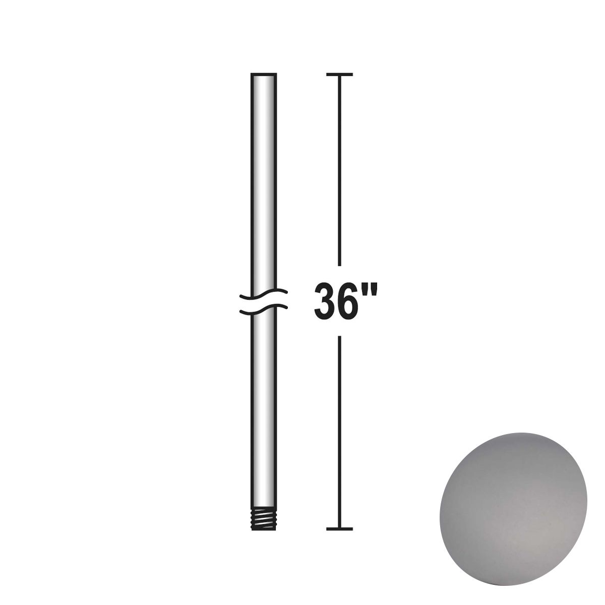 Minka Aire 36" Downrod Gun Metal Finish - Bees Lighting
