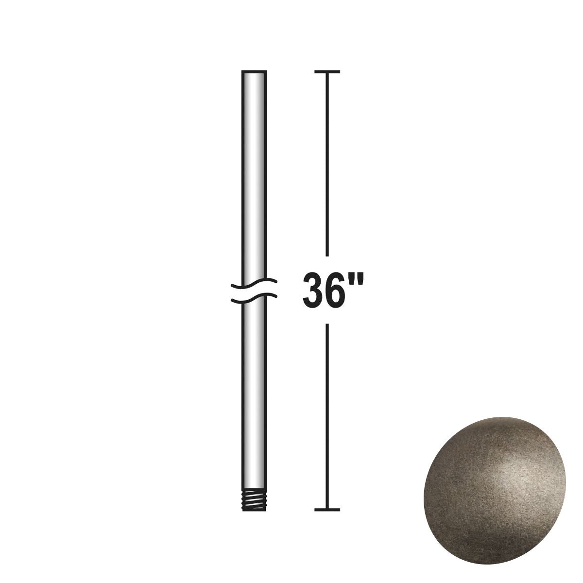 Minka Aire 36" Downrod Heirloom Bronze Finish - Bees Lighting