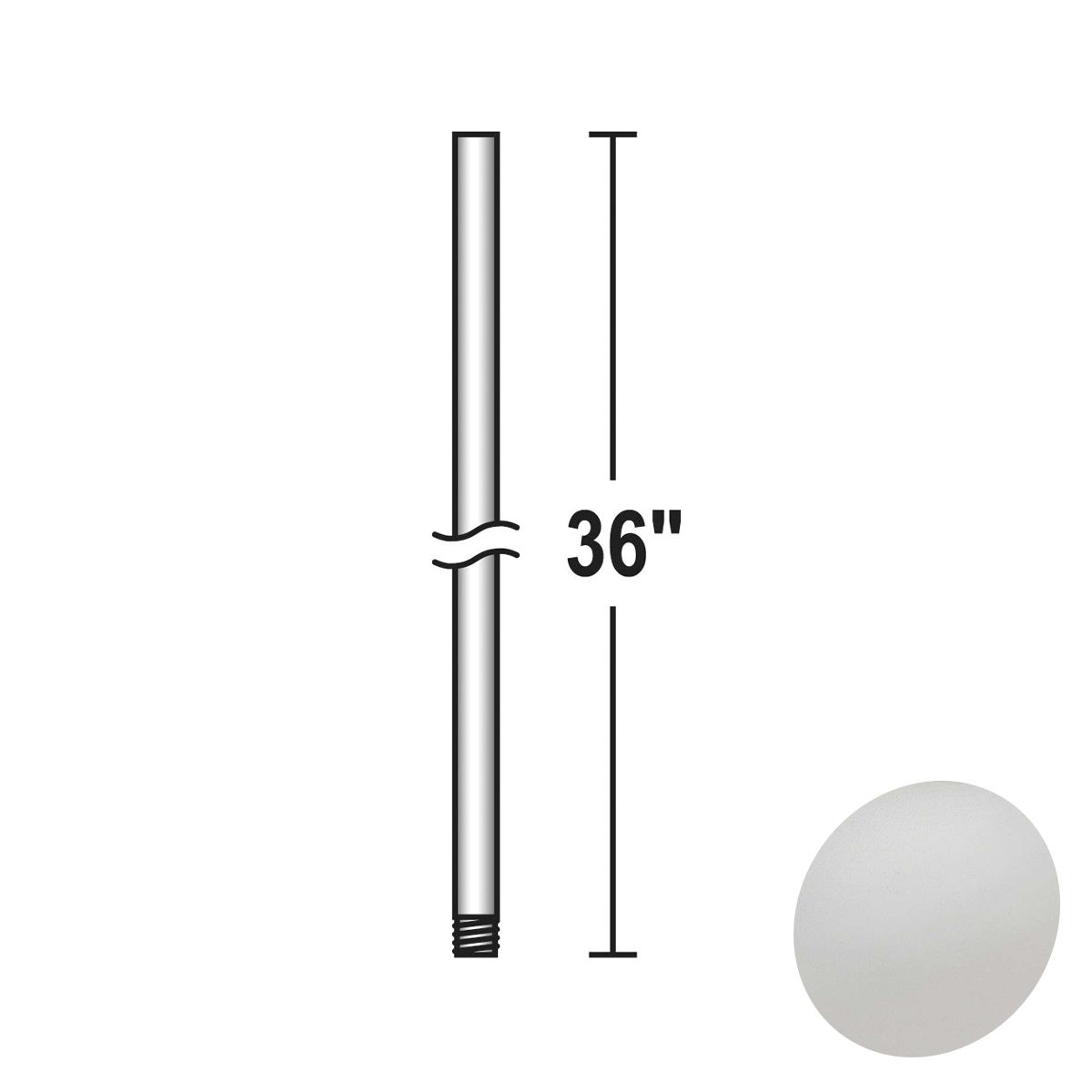 Minka Aire 36" Downrod Flat White Finish - Bees Lighting